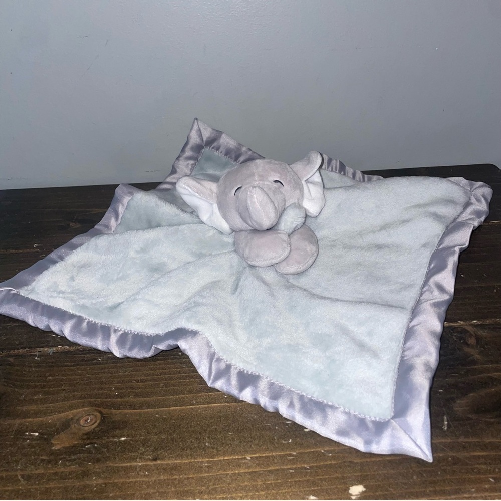 Carters Lovey Elephant Grey Plush Security Blanket